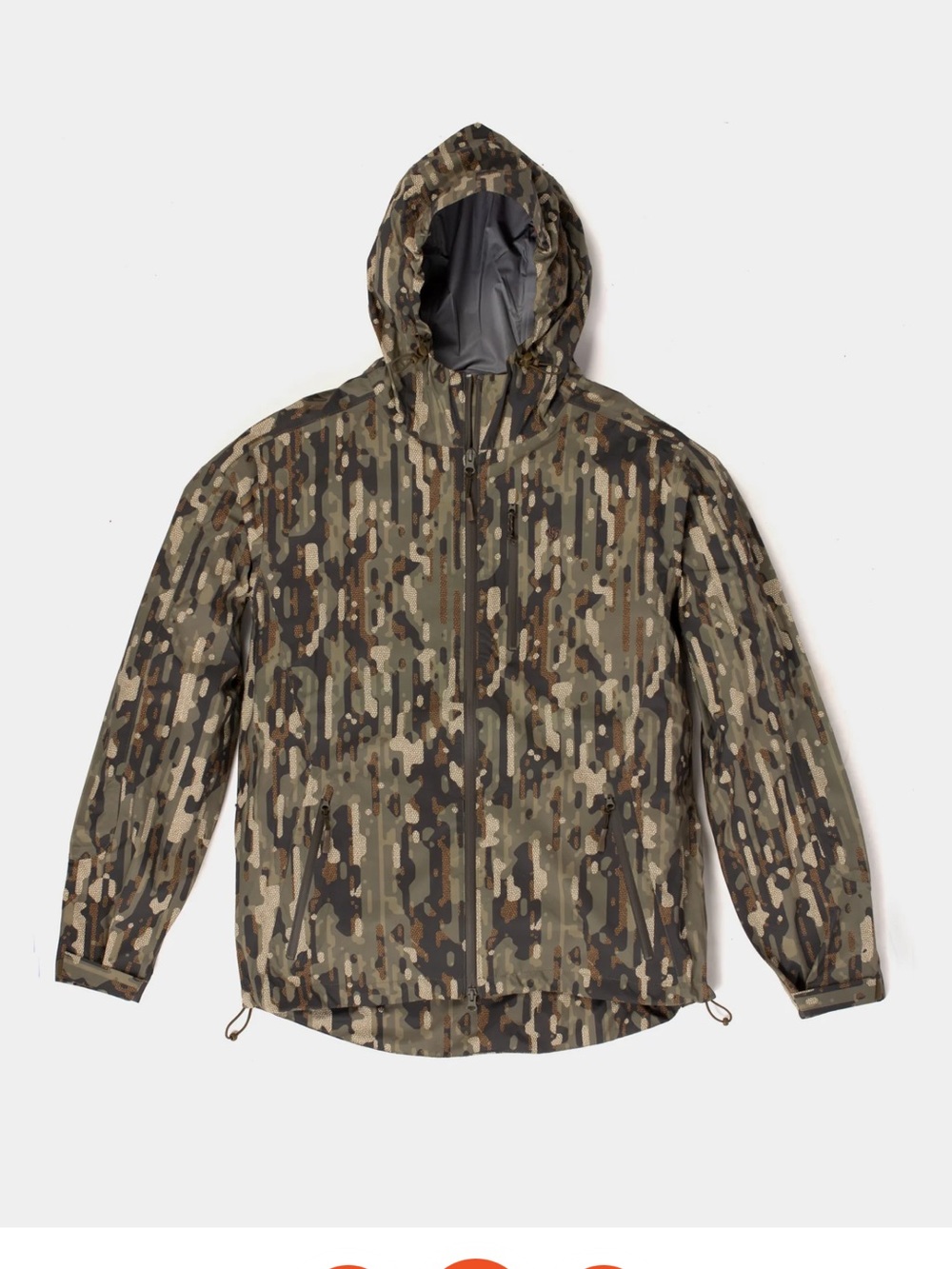 Duck Camp Camo Hooded Rain Jacket - Green Insulated